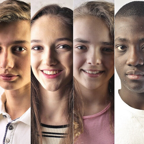 Different Student faces Collage